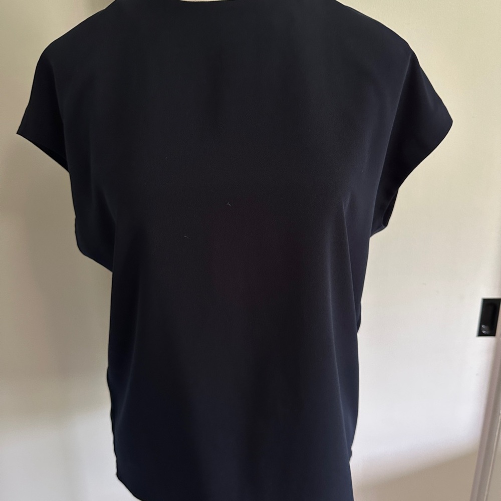Express Black Boxy Cap Sleeve T-Shirt